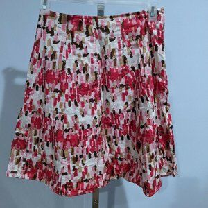 Kim Rogers Pink and White Cotton Blend Skirt Size PM